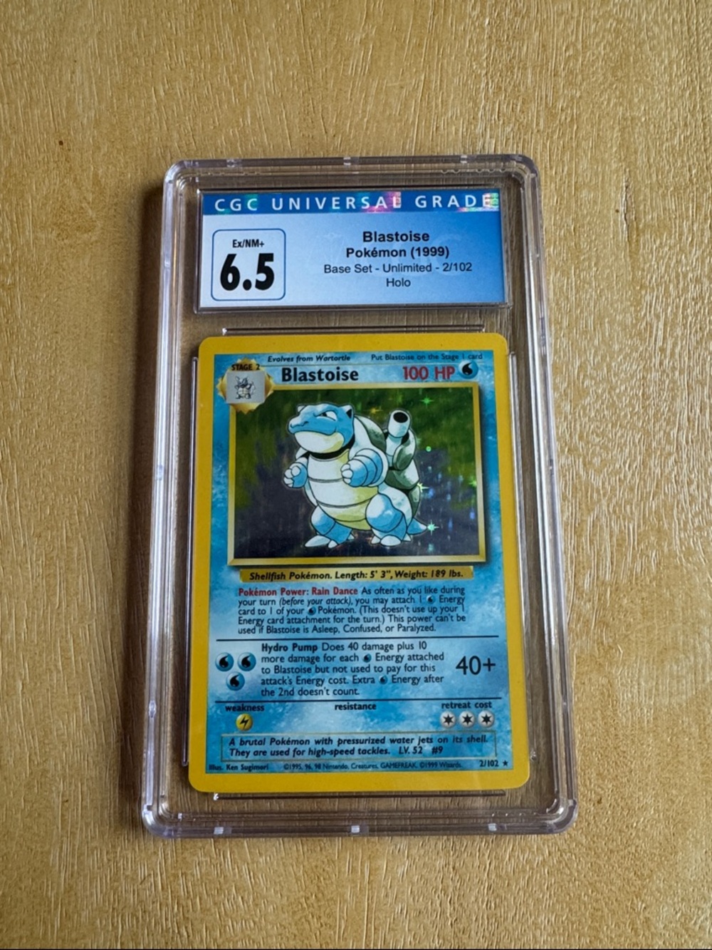 Blastoise Holo Pokémon Card (Base Set) - Graded